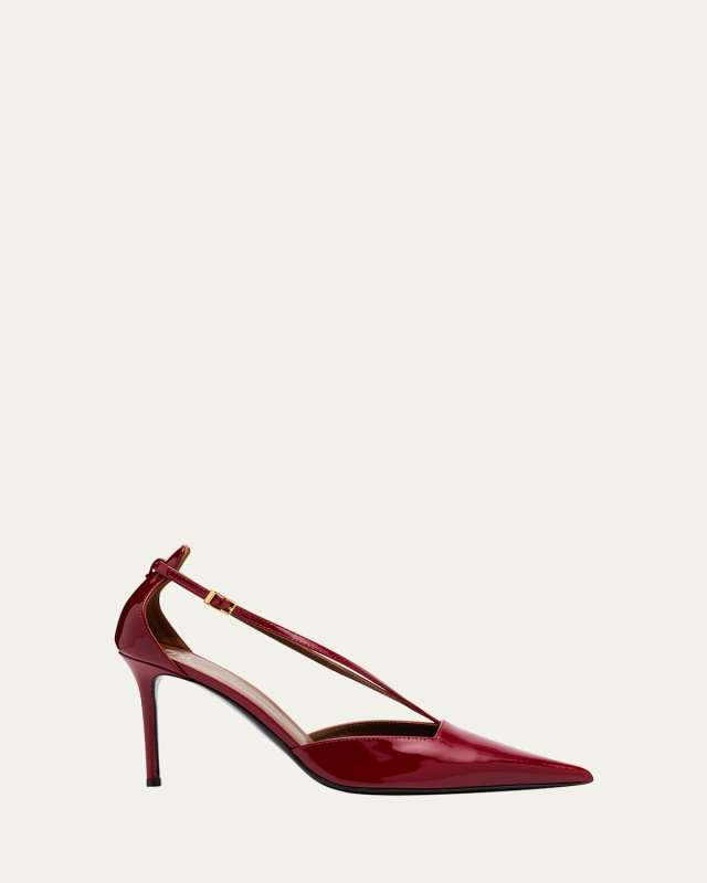 Patent Leather Pointed-Toe Pumps